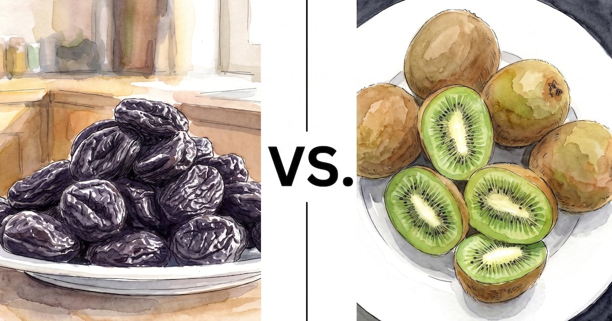 Kiwi y ciruela pasa en la mesa diaria: qué respalda la evidencia para aliviar el estreñimiento crónico