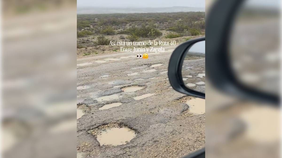 Ruta 40 en Neuquén: el corredor Junín-Zapala acumula unos treinta kilómetros de calzada con pozos severos