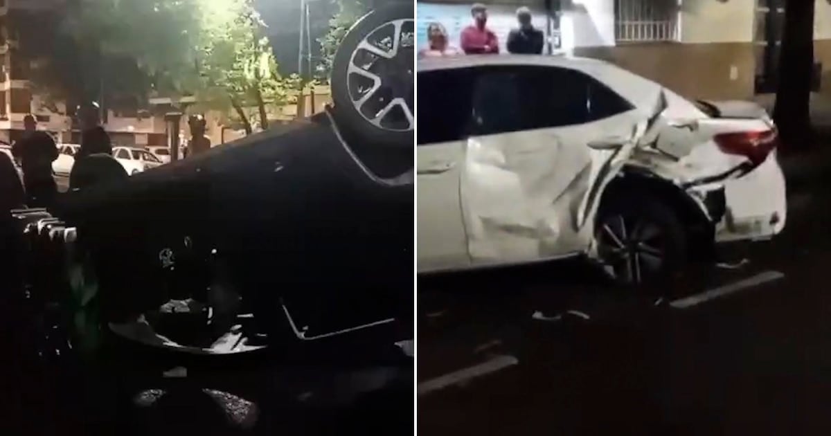 Volcó en Alberdi con 1,79 gramos de alcohol en sangre y hay cinco heridos