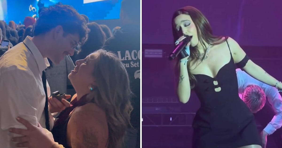 Una propuesta que se coló entre acordes: la pedida de mano que emocionó a una artista en pleno show