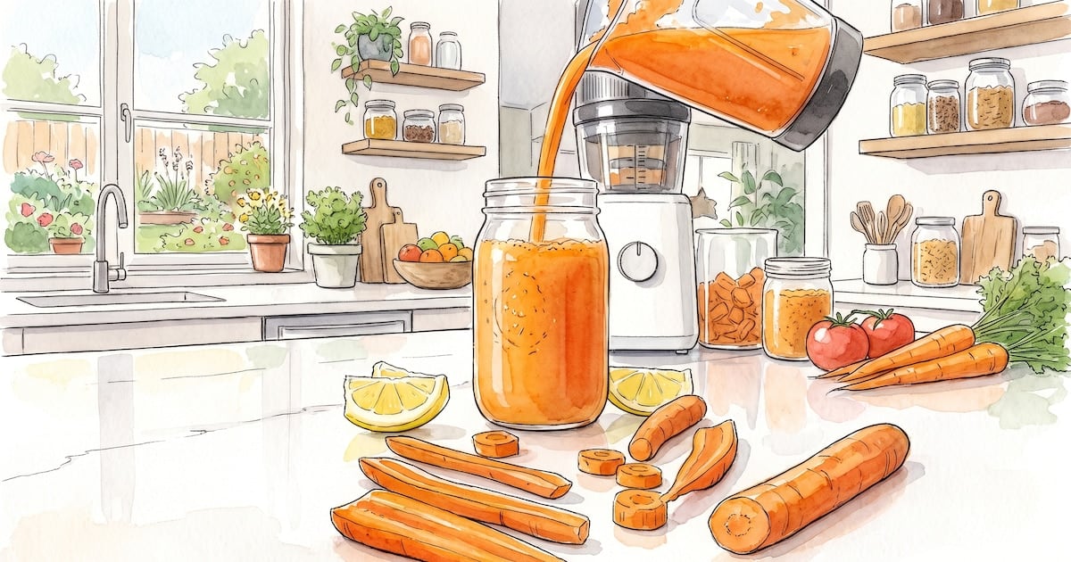 Jugo o zanahoria entera: qué cambia en el organismo según la forma de consumirla